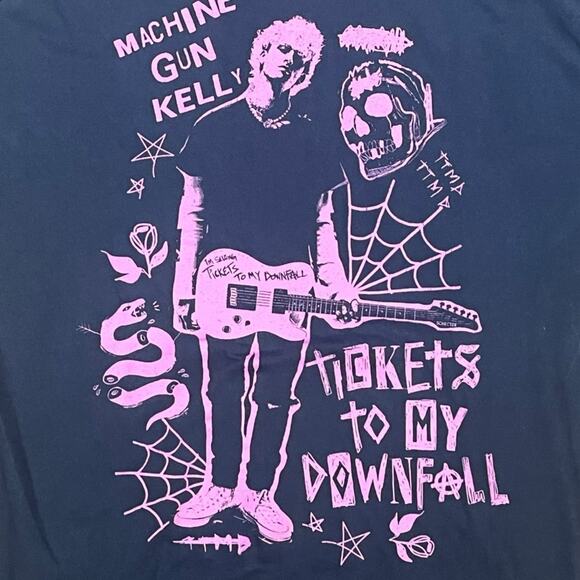 Machine Gun Kelly Welcome To My Downfall Graphic Band T-Shirt Mens Large Black - Picture 2 of 7